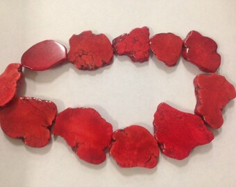 Magnesite Turquoise slab,red