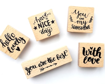 Wood - set of 5 stamps