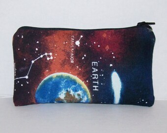 Pipe Pouch, Astronomy Bag, Pipe Case, Space Pipe Bag, Zipper Bag, Padded Pipe Pouch, Hippy, Stoner Gift, 420, Padded Zipper Bag - 5.5" SMALL