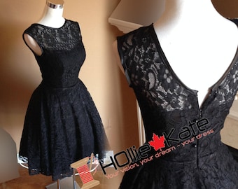 Vintage inspired lace bridesmaid dress, Audrey Hepburn dress, 1950s dress