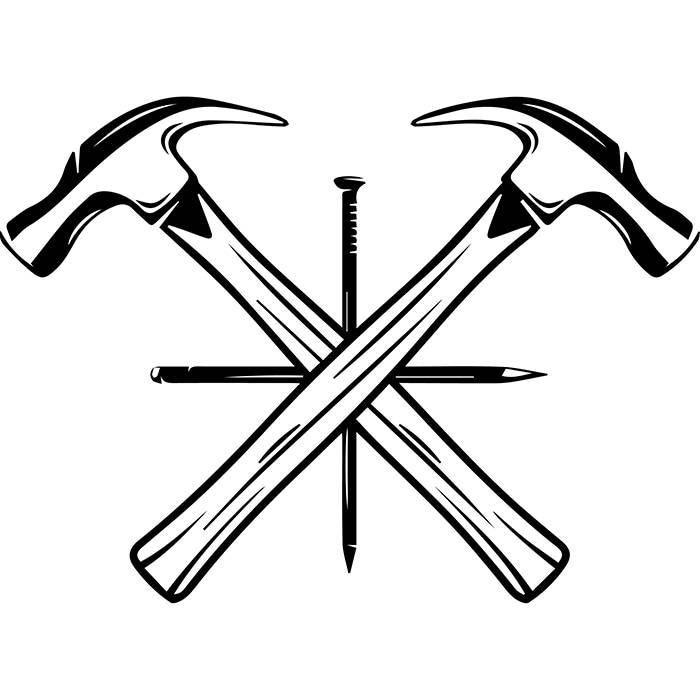 Download Woodworking Logo #7 Hammer Nail Crossed Carpenter Tool ...