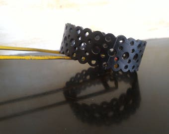 Bracelet recycled bicycle inner - Made in Morocco
