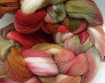 Hand Dyed Wool Roving -- Spinning, Felting, Weaving