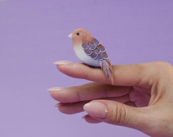 Bird Brooch pin, Handmade Bird jewellery, Bird lover gift, Cute handmade bird, Bird brooch pin, Birdy Brooch, Handmade gift, Small Present