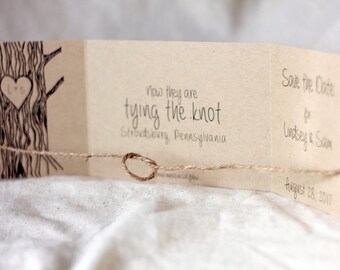 Tying the Knot Save the Date Set of 65 • Rustic Save the Date • Knot Wedding Invitation • Tree Save the Date • Stationary • Save Our Date