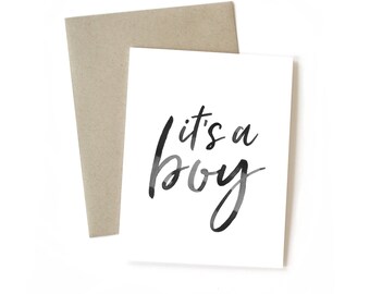 It's a Boy | Card || Greeting Card | Baby Shower Card | Baby Boy Card | New Baby Card | Mom to be Card | Pregnancy Card | Shower Card