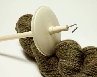 Holly and Maple top whorl drop spindle OOAK