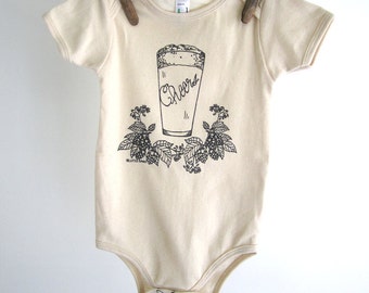 Organic Baby Clothes - Screen Print - Bodysuit - Organic Cotton - One Piece - Home Brew - Romper - Toddler Clothes - Kids T Shirt - Outfit