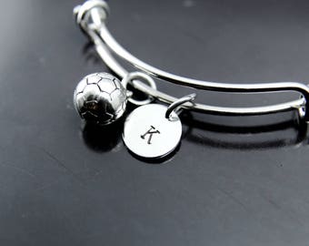Soccer Team Gift Soccer Girl Gift Christmas Gift Soccer Bracelet Silver Soccer Ball Charm Soccer Jewelry Sports Charm Coach Gift
