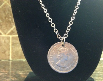 Hong Kong 1 dollar coin necklace