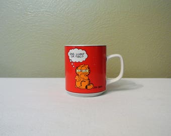 1978 Garfield Jim Davis Coffee Mug, One Lump or Two?