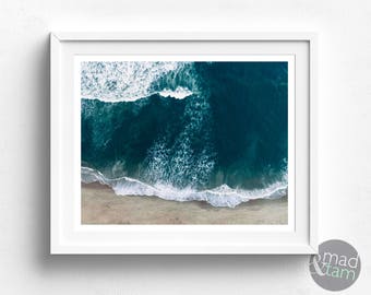 Ocean Photography Print, Beach Wall Art, Waves Wall Art Print, Sea And Sand, Printable Ocean Photo, Digital Download, Modern Homes Art