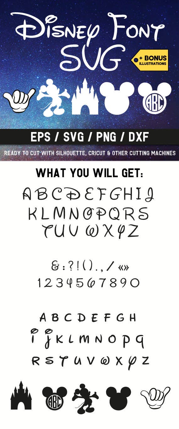 Free Free 262 Disney Svg Font SVG PNG EPS DXF File