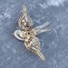Stunning vintage filigree gold tone and 800 silver swallow brooch bird brooch animals Sparrow Mexico