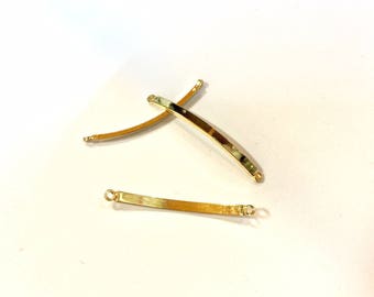 10 curved spacer connectors 29mm for jewelry designs