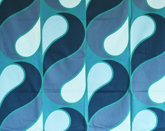 Retro 70's Fabric - Rowe Brand - Cotton Drill Fabric with Acrylic backing - Upholstery fabric - 1970's Era