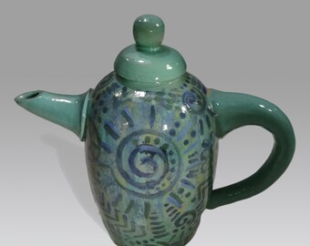 Small ceramic teapot, made by hand