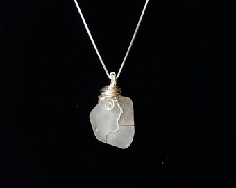 Beach Glass Necklace - Sterling Silver