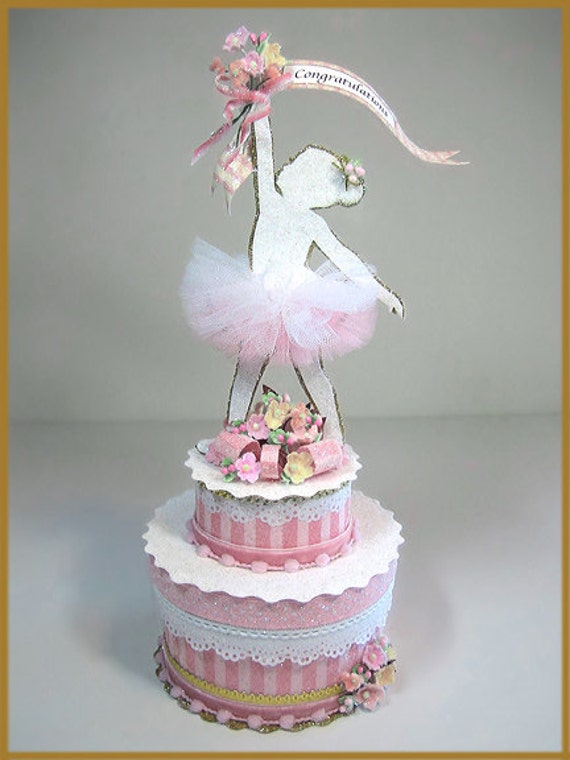 little girls ballerina cake topper centerpiece keepsake box congratulations on new baby girl images
