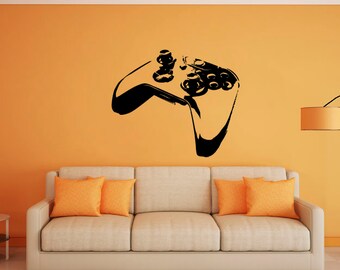 Gamer, video game, controller, xbox, Palystation, Large wall mural art, childrens room, decal, sticker