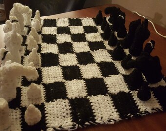 Crocheted Chess Set
