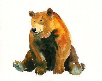 BEAR 10X8inch print-Children's Decor-Art for Children-kids wall art-Nursery art -Animal lover