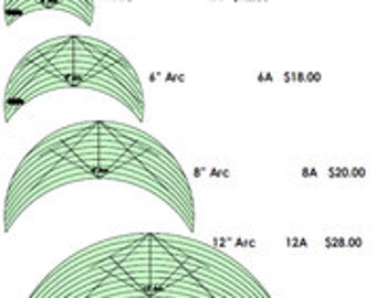 Quilting, Freemotion Template 4" acrylic Arc