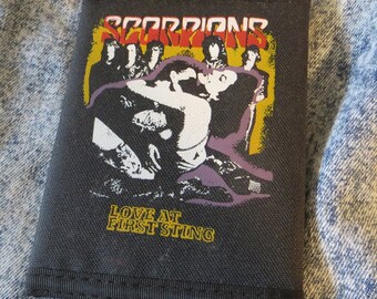 Vintage 80'S Scorpions Love at First Sting Nylon Wallet Hard Rock