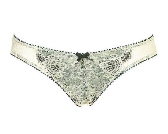 Items Similar To Panties Or Thong Double Lace Black And White Classic
