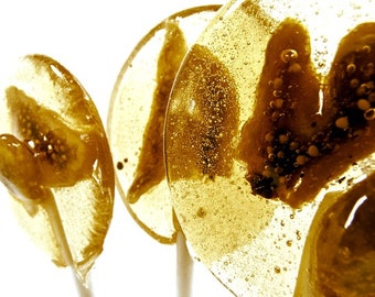 Vanilla Honey with Fig and black pepper - gourmet lollipops - foodie pops - Italian historical hard candy - volcanoes