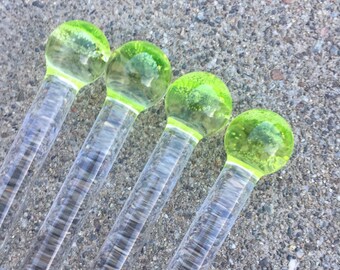 UV Reactive Barware Drink stirrers handmade by Ocean Beach Glass