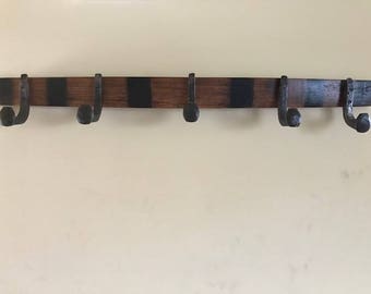Whiskey Barrel Stave Coat Hanger