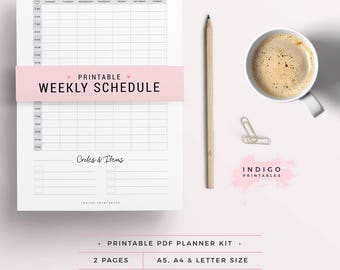 Weekly Planner Printable 20 pack // Weekly schedule