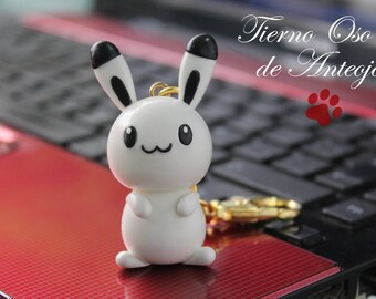 Tender White rabbit with black