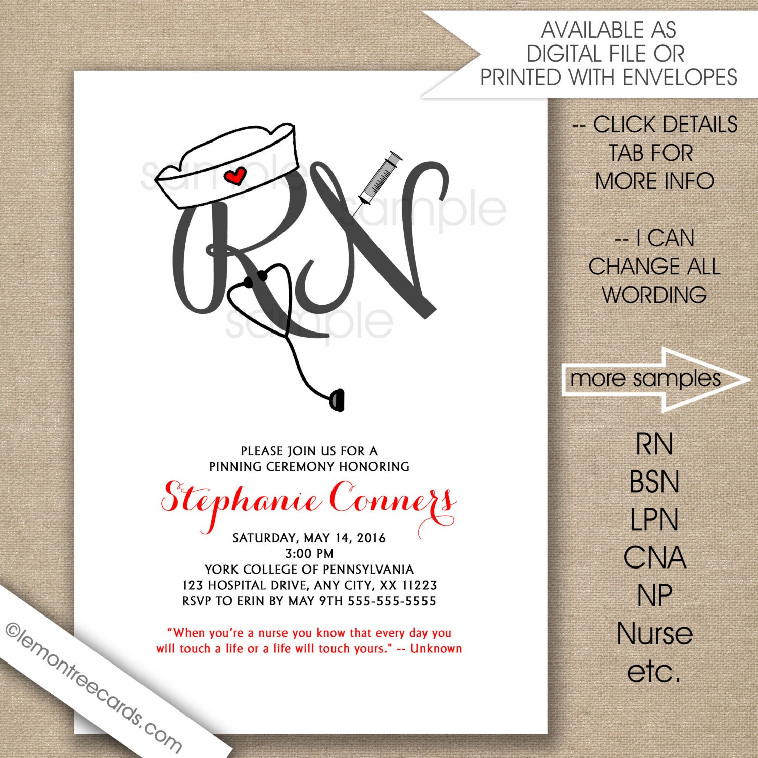 Free Nursing School Graduation Invitation Templates 8