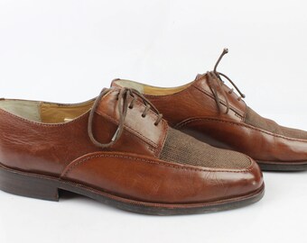 Vintage Derby ORCADE all leather and 6.4 UK Brown canvas / FR 40 very good condition (1421)