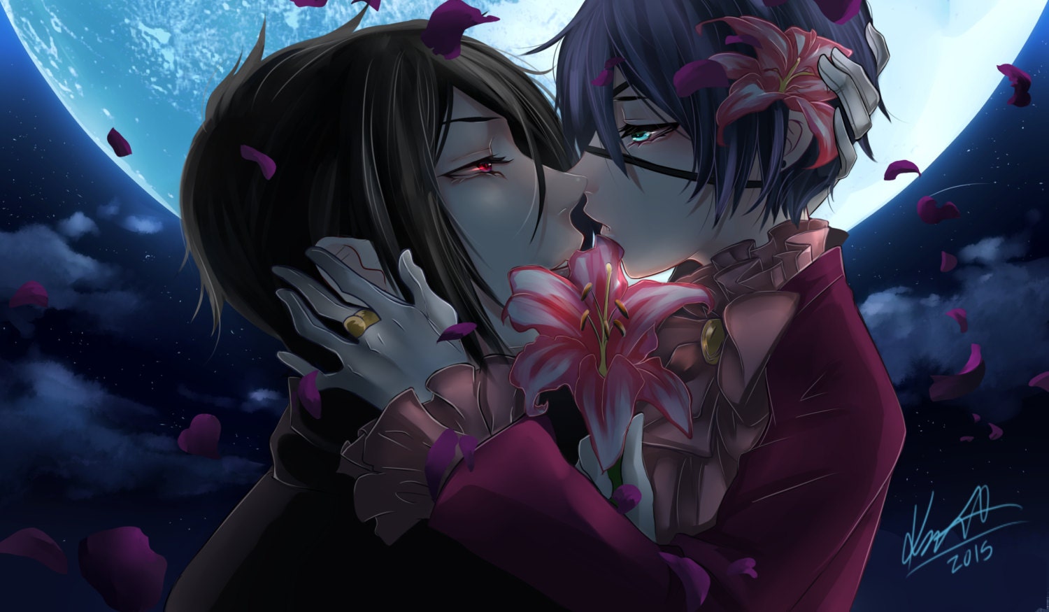 Black Butler Sebastian X Ciel Print