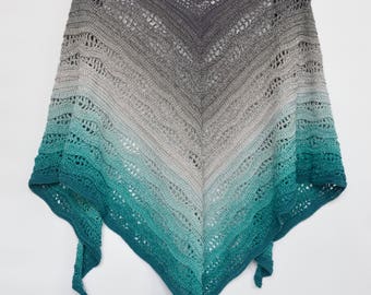 Crochet Kalinda Shawl instant download PDF PATTERN wearable garment triangle scarf shawl US terms