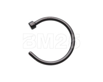 Colorline Basic Nose Hoop Ring - Black