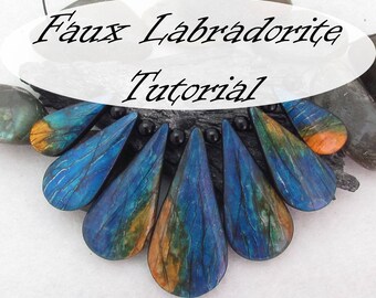 Faux Labradorite Polymer Clay Tutorial