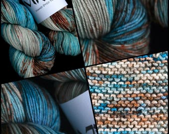 Dyed to Order, Hand Dyed Yarn, Hand Dyed Sock Yarn, Hand Dyed DK Yarn. "Oceanique"