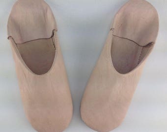 Leather Babouche Slippers, Moroccan babouche, Organic Leather, Womens Slippers, Sheepskin Slippers, Handmade slippers, Natural leather