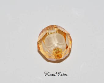 orange 1 x acrylic faceted Bead 20mm