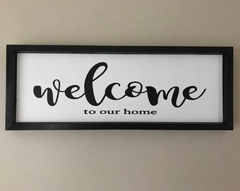 Welcome to Our Home - Kitchen Wall Art /Living Room Wall Art