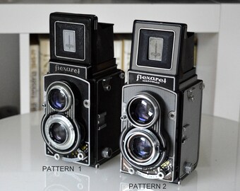 Flexaret V, Camera, Old Cameras, Meopta, with Original Leather Case, made Czechoslovakia, Vintage, Antique