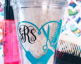 Personalized Hair Stylist Gift, Cosmetology School Graduation Gift, Beautician Gift, Hairdresser Gift, Hairdresser Personalized Tumbler