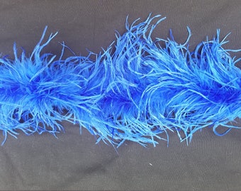 Royal Blue Ostrich Feather Boa, 1-ply