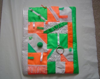 Fidget/Dementia/Anxiety/Sensory activity quilt/blanket