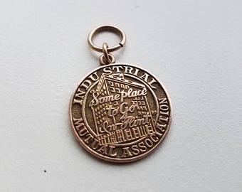 Industrial Mutual Association Gold Filled Advertising Fob Charm