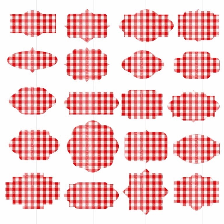 Gingham clip art gingham clipart gingham frames Red gingham